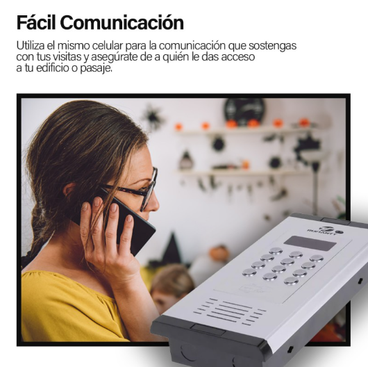 Citofono Inalambrico 4G LTE 200 Casas Puertas y Porton Condominio Edificio