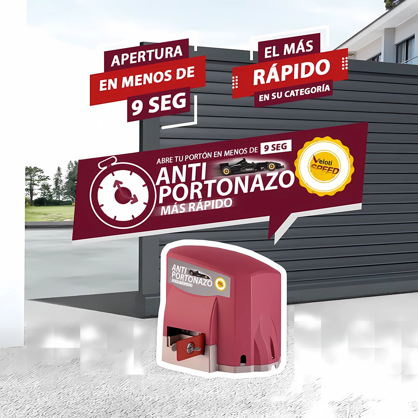 KIT Motor corredera VELOTI Speed 500 kg