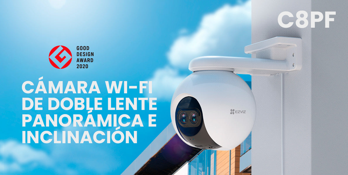 Camara WiFi 2MP C8PF Doble Lente CS-C8PF-A0-6E22WFR(2.8mm)(12mm) Ezviz