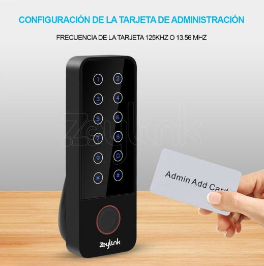 Control Acceso C350 Wifi Anti Vandalico Huella Ip68 13.56Mhz Mifare Zeylink