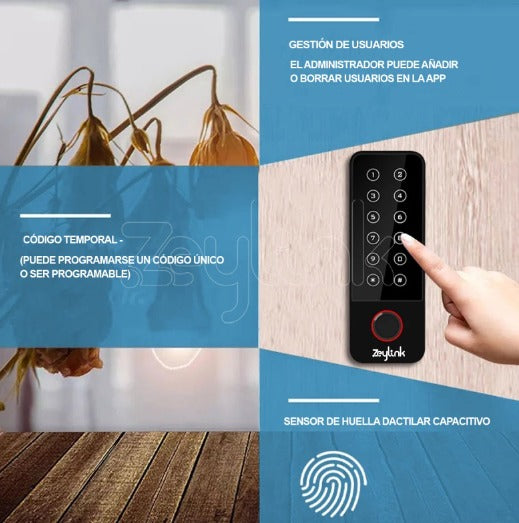 Control Acceso C350 Wifi Anti Vandalico Huella Ip68 13.56Mhz Mifare Zeylink