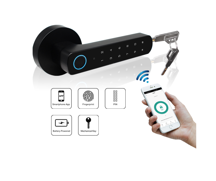 CERRADURA BLUETOOTH BIOM/PIN D100-BT BLACK SECUKEY