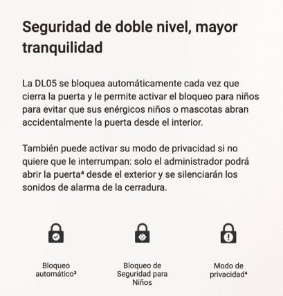 Cerradura Inteligente con Huella Dactilar DL05 WBCP,M Ezviz