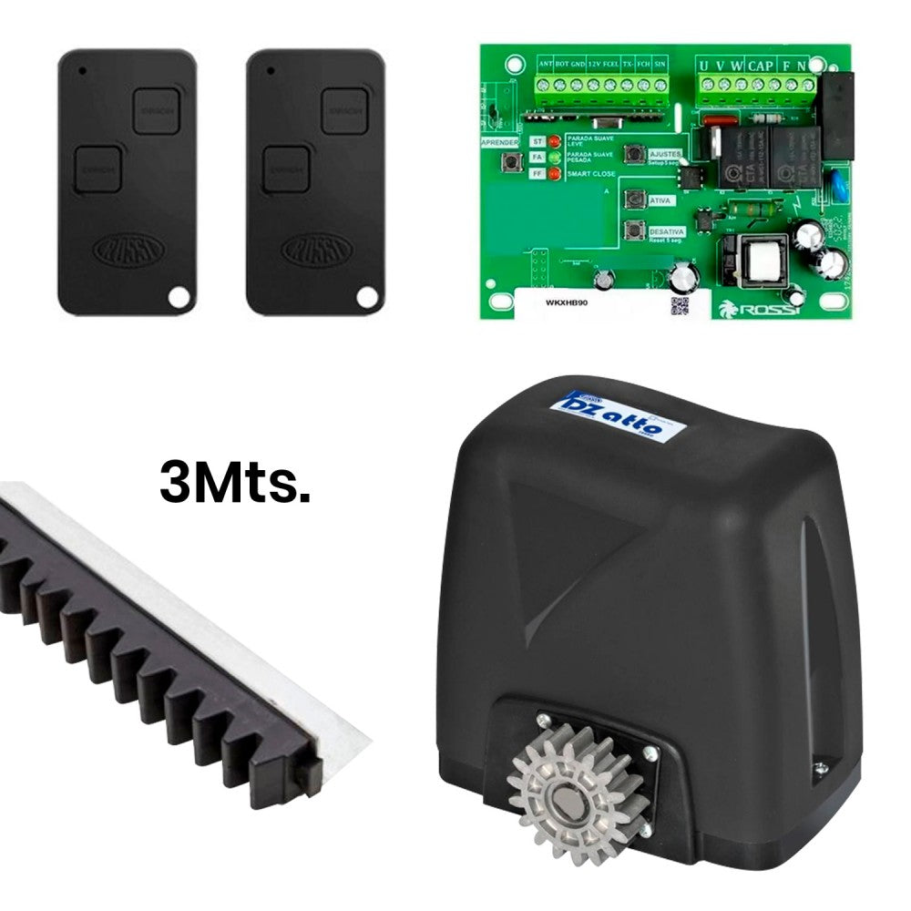 Kit Motor DZ ATTO 36 TURBO (300kg) con Central 10 Ciclos/Hora 17m/min. (uso residencial) ROSSI