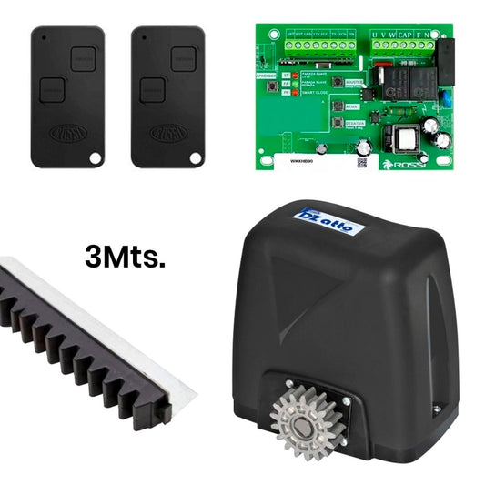 Kit Motor DZ ATTO 36 TURBO (300kg) con Central 10 Ciclos/Hora 17m/min. (uso residencial) ROSSI