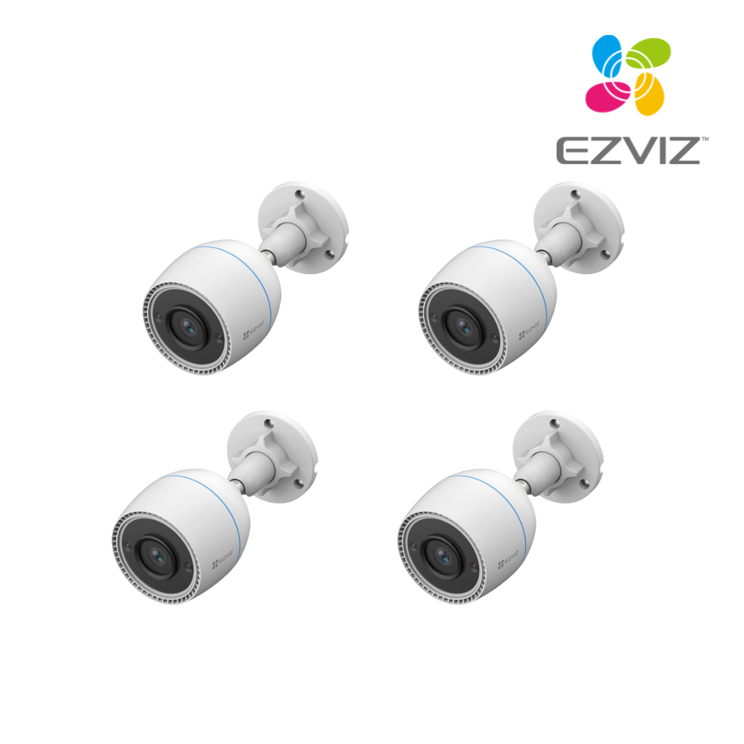 Kit 4 Camaras De Seguridad Wifi Exterior Ezviz Celular C3TN